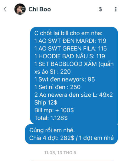 CHI BOO – ĐƠN ÁO QUẦN
