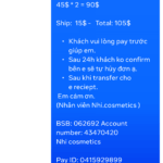 Nadine Thai đơn hàng 5/4 + 6/4