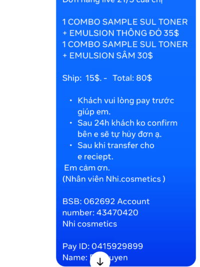 Nadine Thái – ĐƠN HÀNG LIVE 21/3 + 26/3