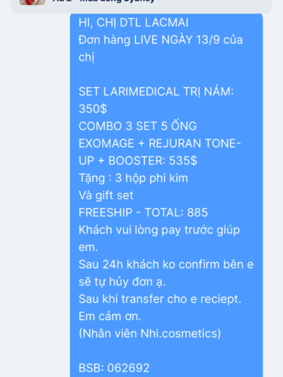 DTL LACMAI ĐƠN HÀNG 13/9