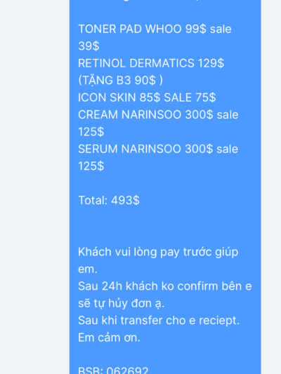 NIKKIE BABA đơn hàng 6/10